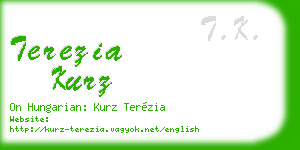 terezia kurz business card